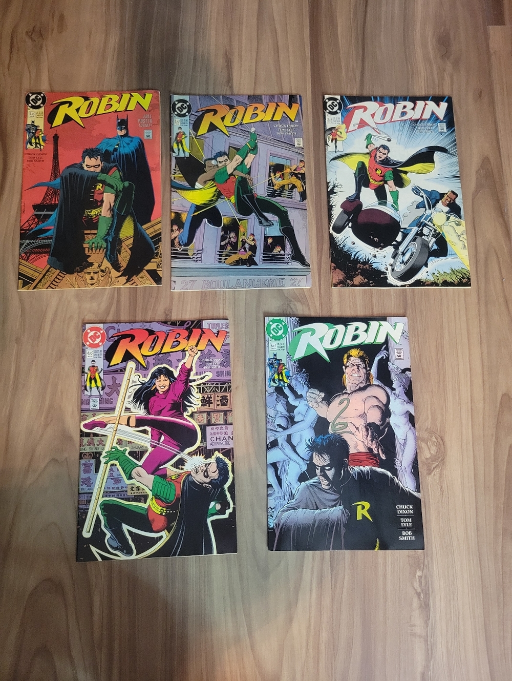 DC Comics Robin Comic Book Lot X5 Vintage